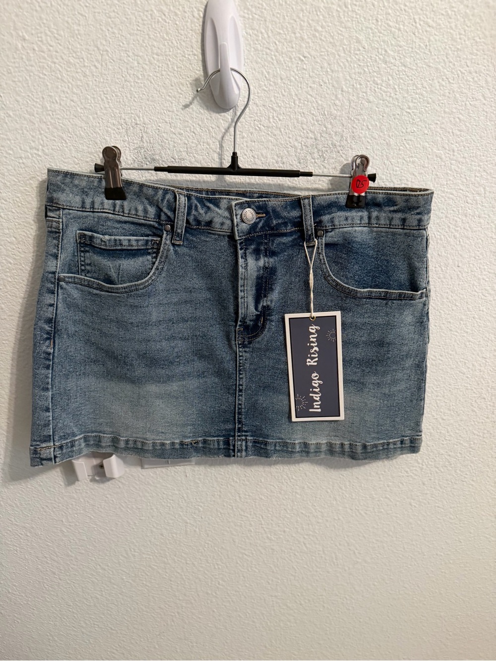 Indigo Rein Denim Mini Skirt - Light Blue Wash